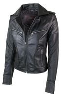 Womens Leather Biker Jacket - 90765 the species